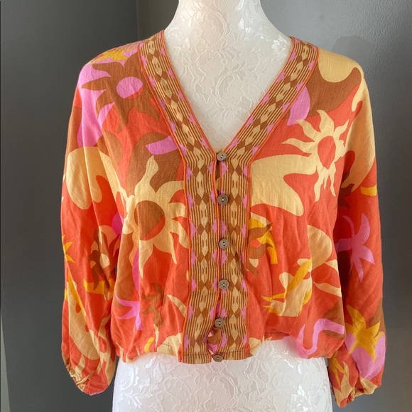 Rose & Olive Tops - Rose+Olive colorful crop top